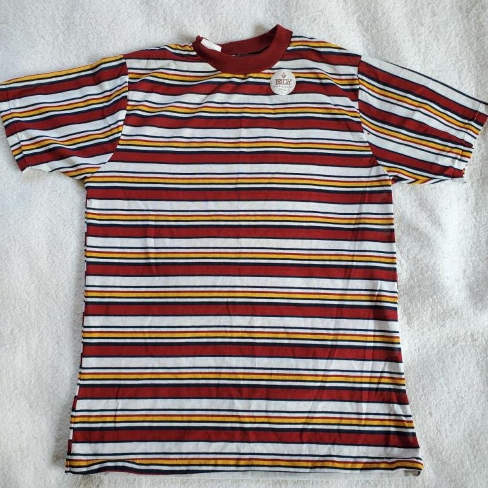 Vintage Ely Striped Pullover, Sz L (16-16-1/2), NWT